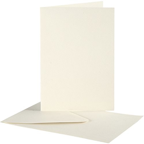 Creativ Company cm kartki i koperty, koperty, rozmiar 9,5 x 21,5 cm, 10 zestawów, Off-White