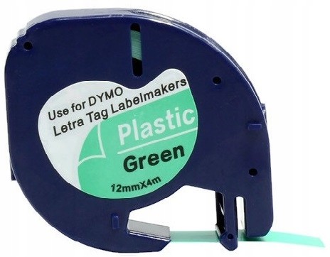 Dymo Taśma do LetraTag 12mmx4m Zielona 91204 Plast