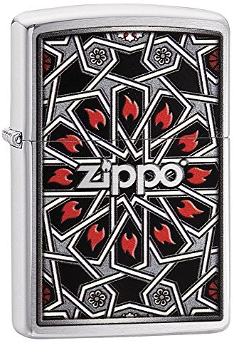 Zippo zapalniczka benzynowa, mosiądz, wygląd stali szlachetnej, 1 x 6 x 6 cm, 60003345