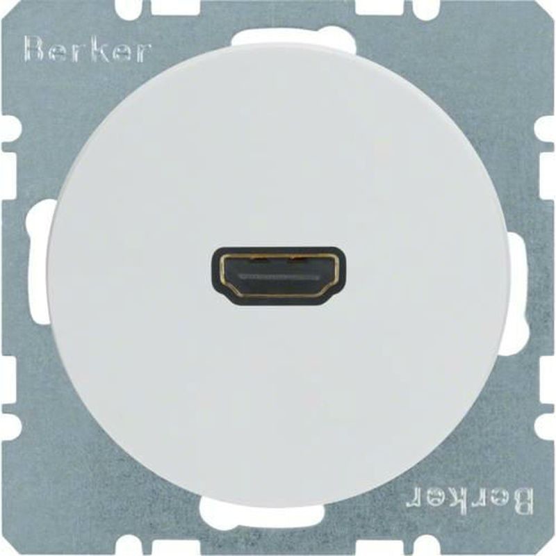 Hager Polo sp. z o.o. Gniazdo HDMI z przyłączem 90st. biały połysk R.1/R.3 3315432089