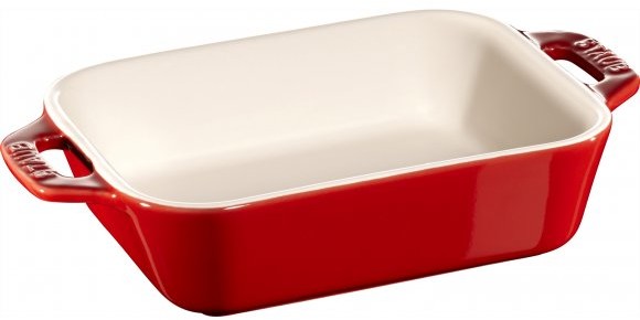 Staub COOKING PROSTOKĄTNY PÓŁMISEK CERAMICZNY 400 ML 14 X 11 CM CZERWONY CERAMIKA 40511-139-0