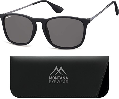 Montana Eyewear suno ptic S34 okulary przeciwsłoneczne w kolorze czarnym, łącznie z Soft etui S34--