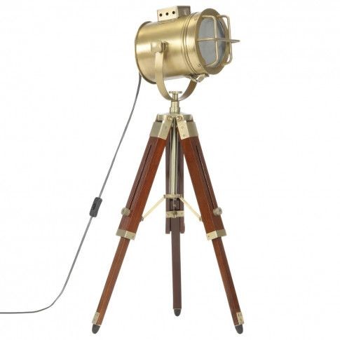 Brązowa lampa stojąca retro z regulacją wysokości - 5X EX190 K8-S34