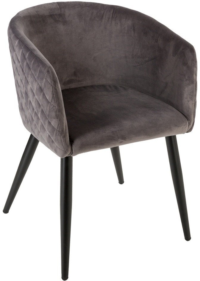 Atmosphera Fotel pikowany GLAMOUR fotel do salonu krzesło kolor szary B07MY827Q5