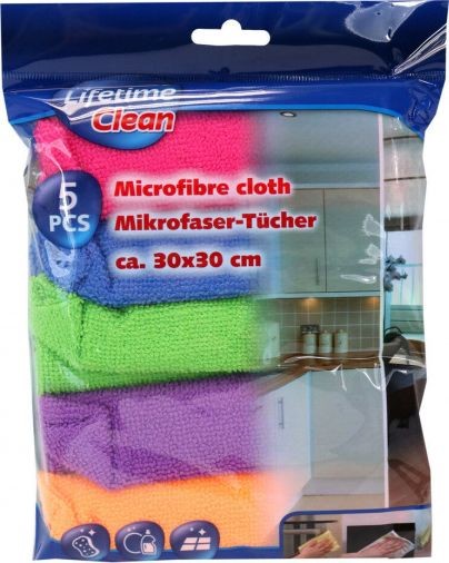 Clean Lifetime tkanina z mikrofibry wielokolorowa 30x30 cm twm_389176