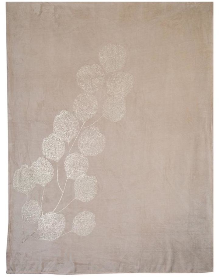 Eurofirany Koc Ginko kremowy 150 x 200 cm