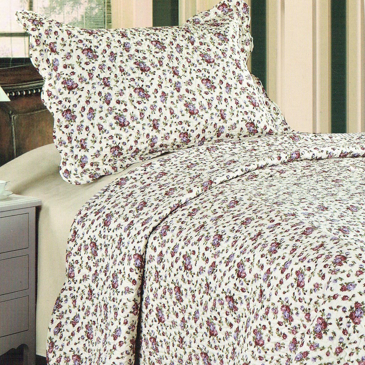4Home Narzuta na łóżko Flowers, 140 x 200 cm, 1x 50 x 70 cm, 140 x 200 cm