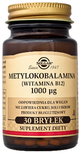 Solgar Metylokobalamina B12 1000mg 30 baryłek