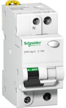 SCHNEIDER Wyłącznik kombinowany DPNVigiK-B16-30-A B 16A 1N-biegunowy 30 mA typ A A9D23616