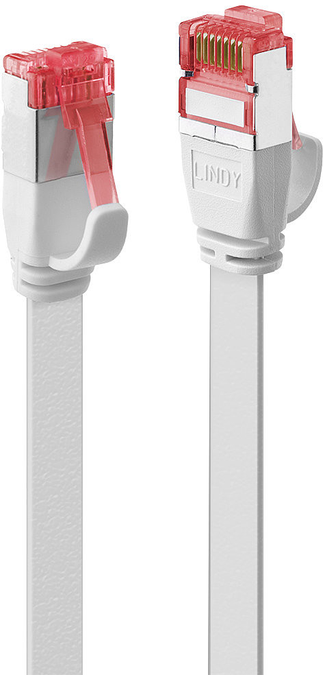 Lindy 47562 Kabel sieciowy skrętka) RJ45 Cat.6 U/FTP płaski Biały 2m LY-47562