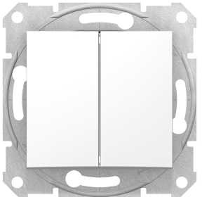 Schneider Przycisk chwilowy podwójny Sedna SDN1100121 biały