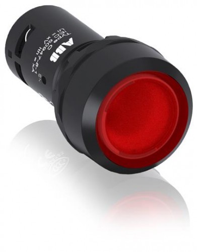 ABB Przycisk sterowniczy kryty czerwony LED 24V AC/DC Styk: 1-normalnie zamknięty CP1-11R-01 1SFA619100R1141 CP1-11R-01