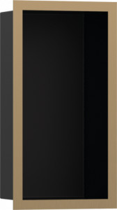Hansgrohe 56095140 XtraStoris Individual Wnęka ścienna czarny matowy z ozdobną ramą 30 x 15 x 10 cm brąz szczotkowany