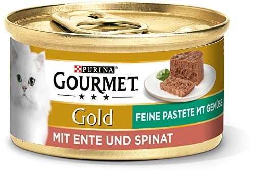 Purina GOURMET Gourmet 12176198 Mokra Karma z Kaczką i Szpinakiem dla Dorosłych Kotów, 12 x 85 g 12176198
