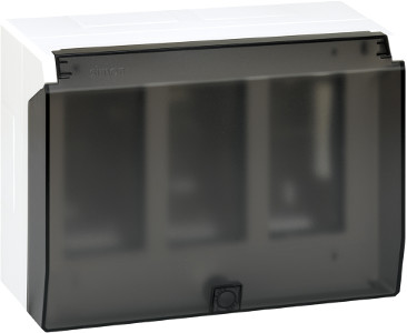 SCHNEIDER Obudowa-natynkowa-S500-z-pokrywą-3-modułowa-6x-K45-kompletna-czysta-biel 51040003-030