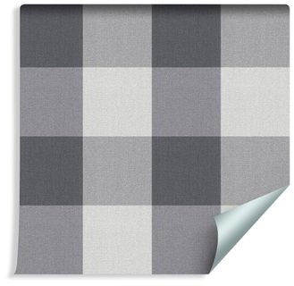Muralo Tapeta Klasyczna Modna Krata w Kolorze Szarym 12345 T_F_10mx53_C_12345_X
