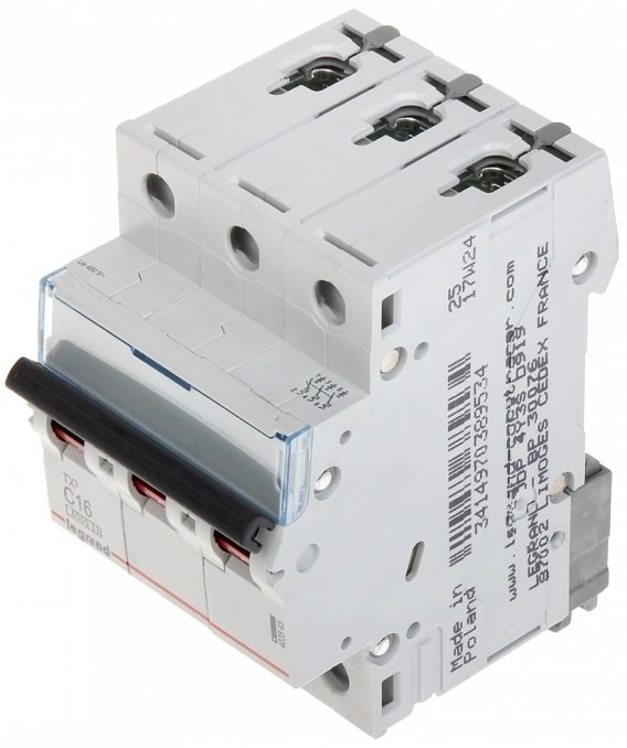 Legrand WYŁĄCZNIK NADPRĄDOWY LE-403545 TRÓJFAZOWY 16 A TYP C LE-403545