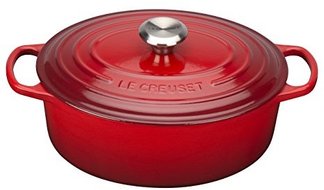 Le Creuset Signature brytfanna owalna, odporna na zadrapania, czerwony, 33 cm 21178330602430