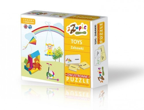 zzuple DWUSTRONNE PUZZLE DO NAUKI ANGIELSKIEGO-ZABAWKI TOYS
