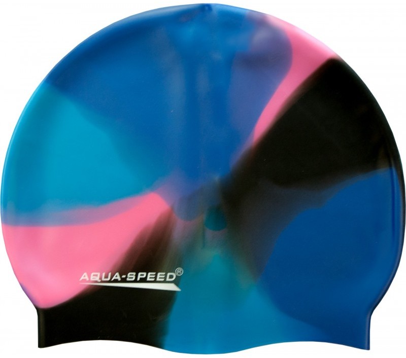 Aqua Speed Markartur Wielokorowy Bunt czepek silikonowy granatowo-niebiesko-czarno-różowy