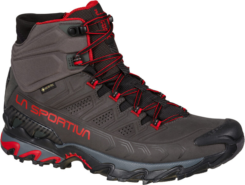 La Sportiva Ultra Raptor II Mid Leather GTX Shoes Men, szary/czerwony EU 45,5 2021 Trapery turystyczne 34J900317-45.5