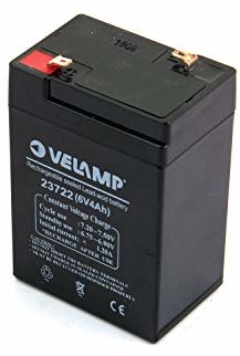 Velamp velamp 23722 ołów bateria, Faston porty ładowania, 6 V, 4 AH, czarny