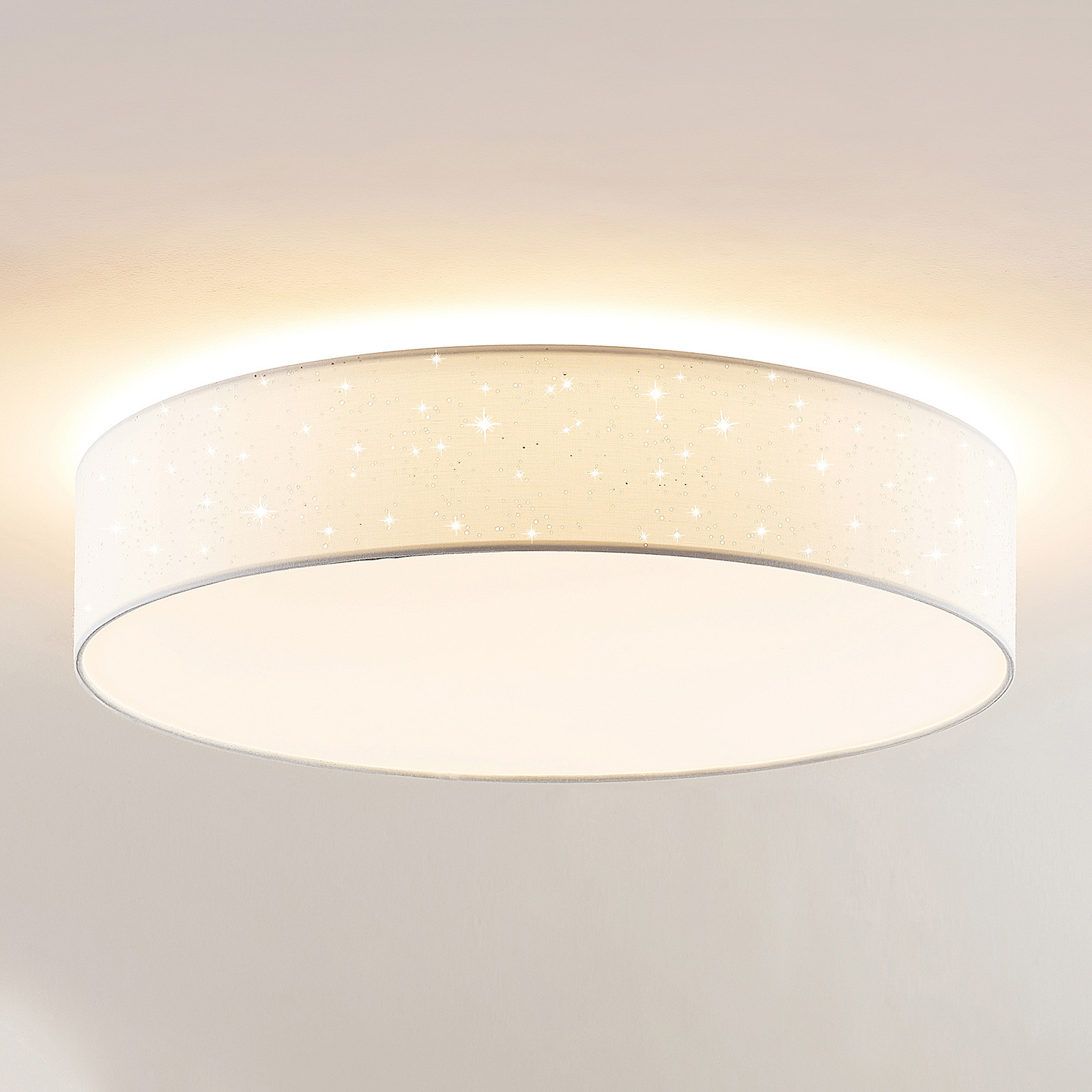 Lindby Ellamina lampa sufitowa LED 60 cm, biała