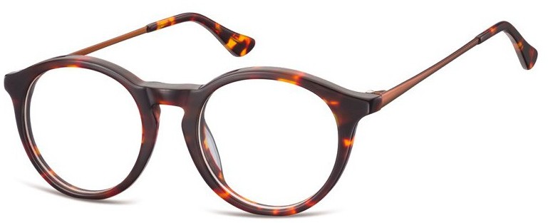 Sunoptic Okrągłe okulary oprawki zerowki korekcyjne AC47