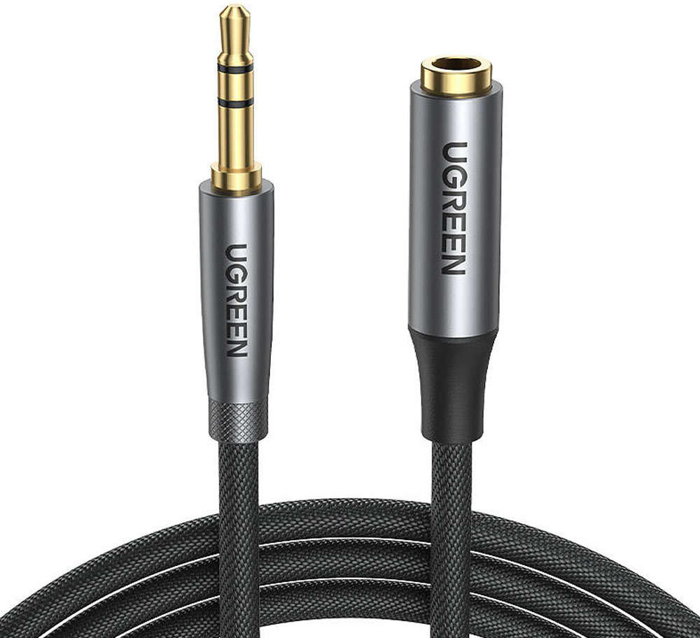 UGREEN AV190 Przedłużacz audio AUX jack 3.5mm 3m czarny) 11523