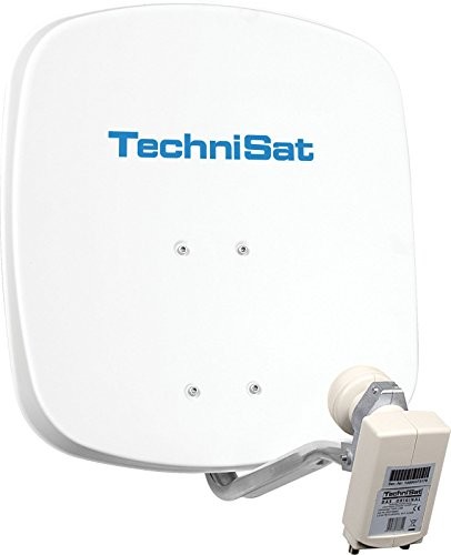 TechniSat DigiDish 45, lustro z uchwytem i SAT Offset Twin LNB biały 4019588478824
