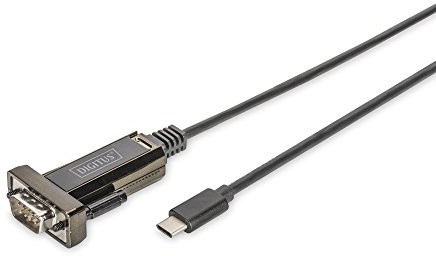 Digitus DA-70166 USB typ C port szeregowy adapter Czarny DA-70166