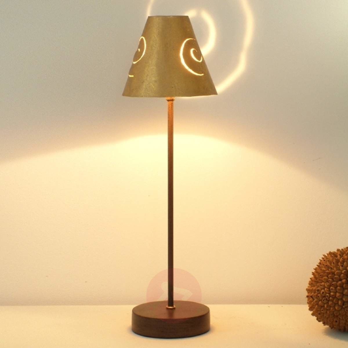 J. Holländer Elegancka lampa stołowa SCHNECKENHUT GOLD