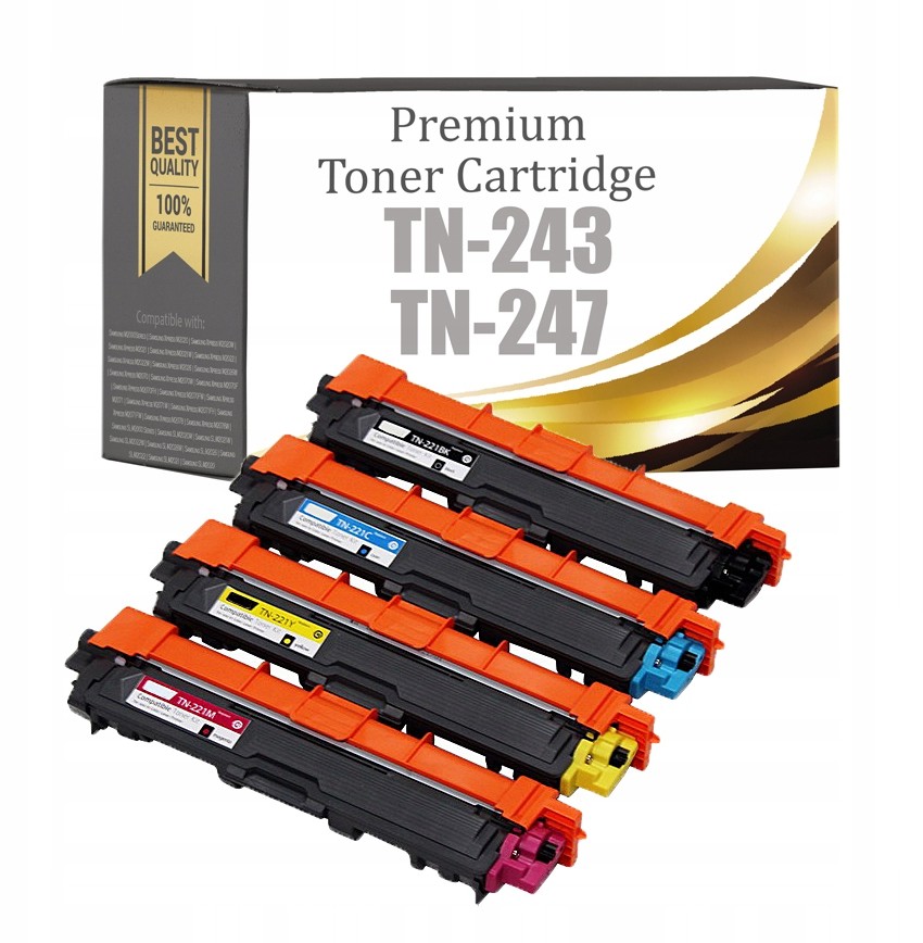 4x Toner Do Brother TN-247 TN-243 | 3710 | 3730