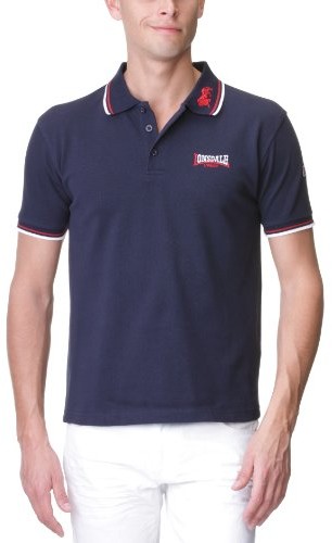 Lonsdale London Lonsdale męska koszulka polo z krótkim rękawem w kolorze fioletowym, niebieskim (czerwony/różowy/pusty), mała