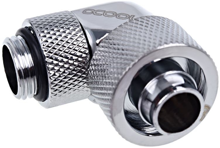 Alphacool Alphacool Adapter kątowy 90° obrotowy 1/4&quot 16/10mm chrom 17237 17237