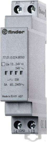 Przekaźnik modułowy półprzewodnikowy (SSR) wyjście 1NO 5A 48...265VAC zasilanie 12...24VDC/24VAC 77.01.0.024.8050 770100248050