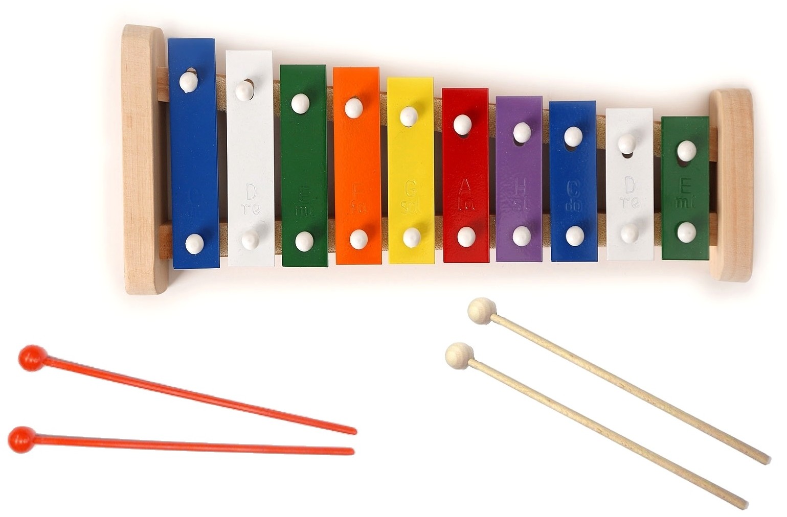 Cymbałki Dzwonki Szkolne Diatoniczne 10-tonowe pał