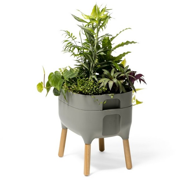 Plastia Niska doniczka Urbalive, szara