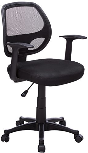Flash Furniture krzesło biurowe z Mid-oparcie z siatką, czarna LF-W-118A-BK-GG