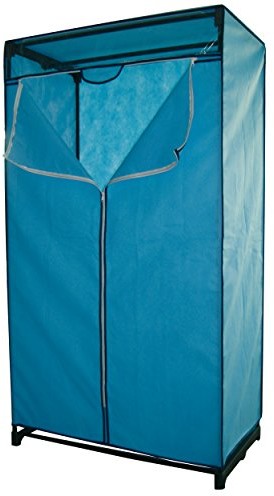 MSV 261 Paso szafa na ubrania, 90 x 50 x 160 cm, błękitny/czarny 1603/261