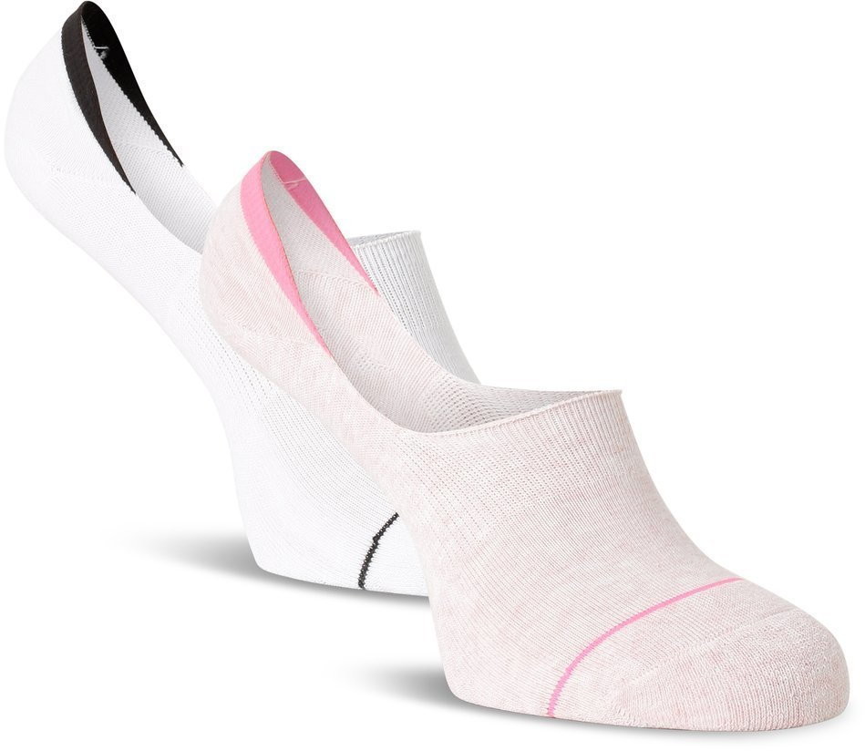 Calvin Klein Calvin Klein - Damskie skarpety do obuwia sportowego pakowane po 3 szt., biały|różowy