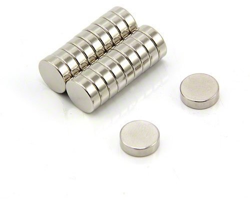 first4magnets Magnesy Expert 10 mm średnicy x 3 mm grubości N42 magnes neodymowy - ciągnięcie 1,8 kg (opakowanie 20 szt.) F671-20