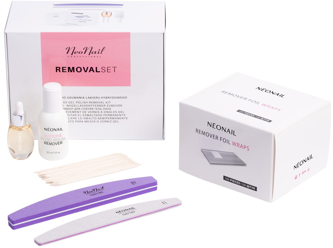 Neonail Zestaw Removal Set 7402 Do Usuwania Hybryd
