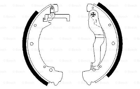 BOSCH Zestaw szczęk hamulcowych 0 986 487 312