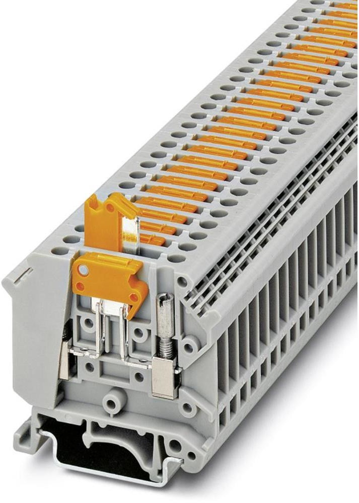 Phoenix Contact Złącze z odłącznikiem nożowym UK 5-MTK-P/P MIT SPERRE UK 5-MTK-P/P MIT SPERRE Phoenix Contact 3004087 szary Zawartość 50 szt UK 5-MTK-P/P MIT SPERRE