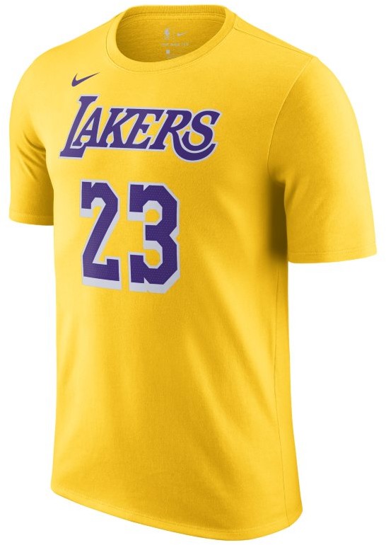 Nike T-shirt męski NBA Lakers - Żółć CV8528-730
