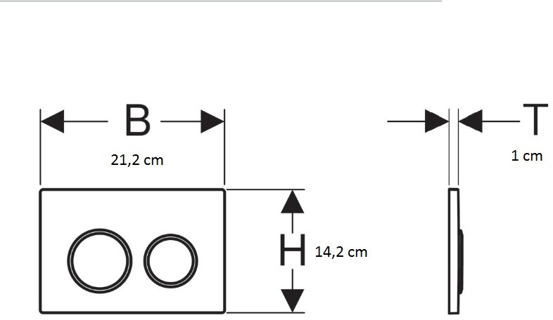 Geberit Omega20 Przycisk spłukujący chrom mat 115.085.JQ.1