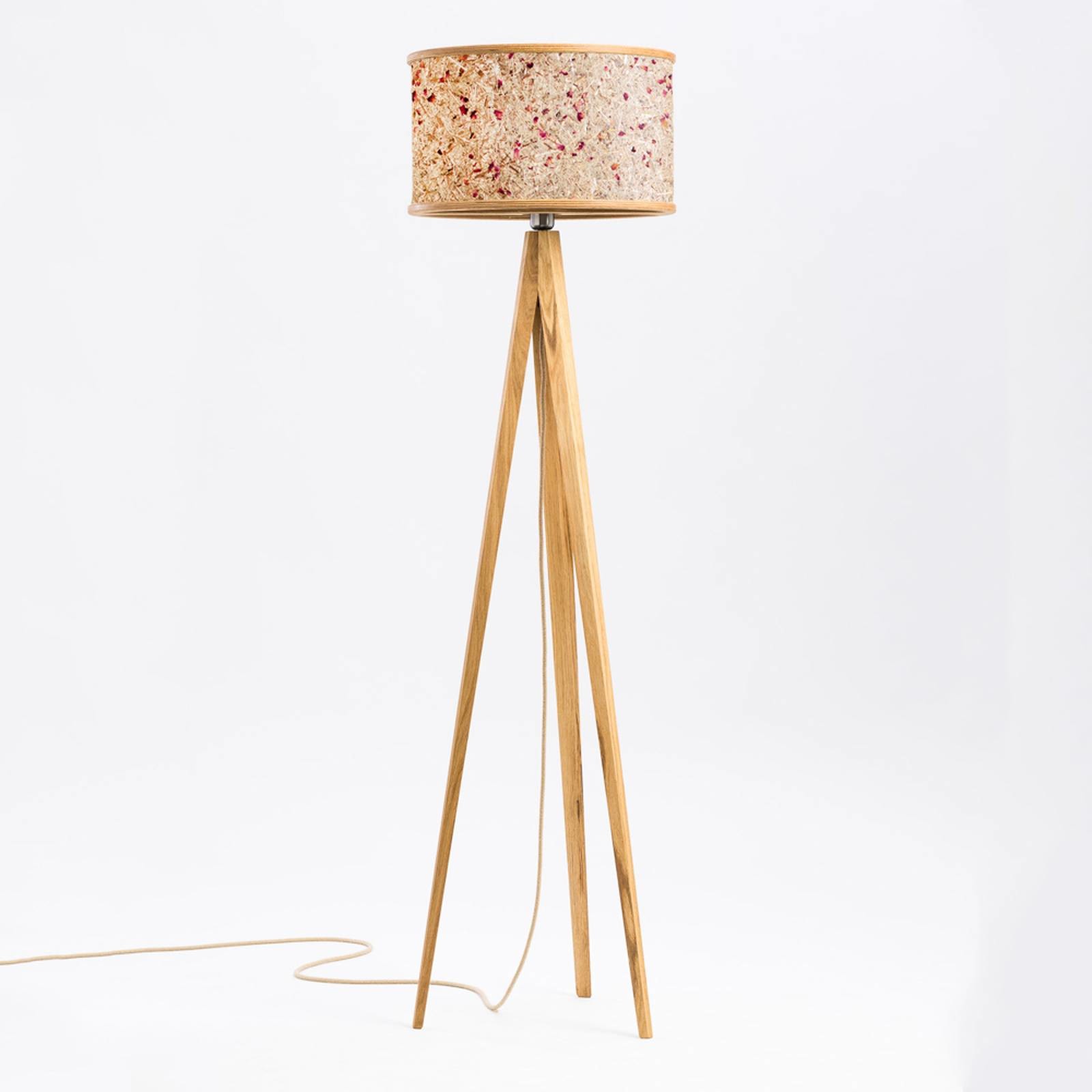 Almut von Wildheim ALMUT 2610 lampa stojąca, siano z płatkami róży