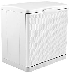 Stefanplast Stefan Box Plast 30340 szafka na buty, przechowywania, o wyglądzie rattan wykonana z tworzywa sztucznego, 40 x 30 x 40 cm 30340