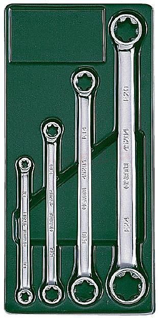 Sata Zestaw 4 kluczy oczkowych torx dwustronnych